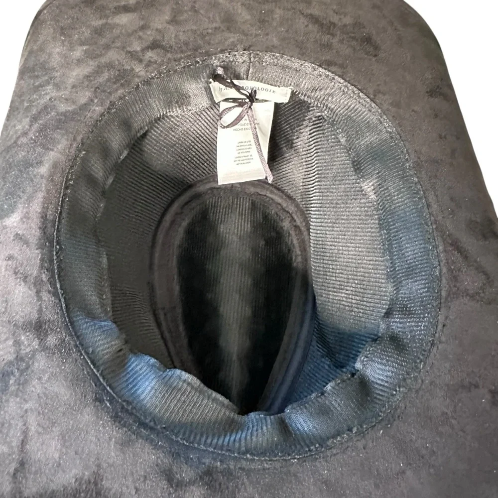 Anthropologie Sparkle Suede Rancher Hat Black NWOT - Picture 4 of 6